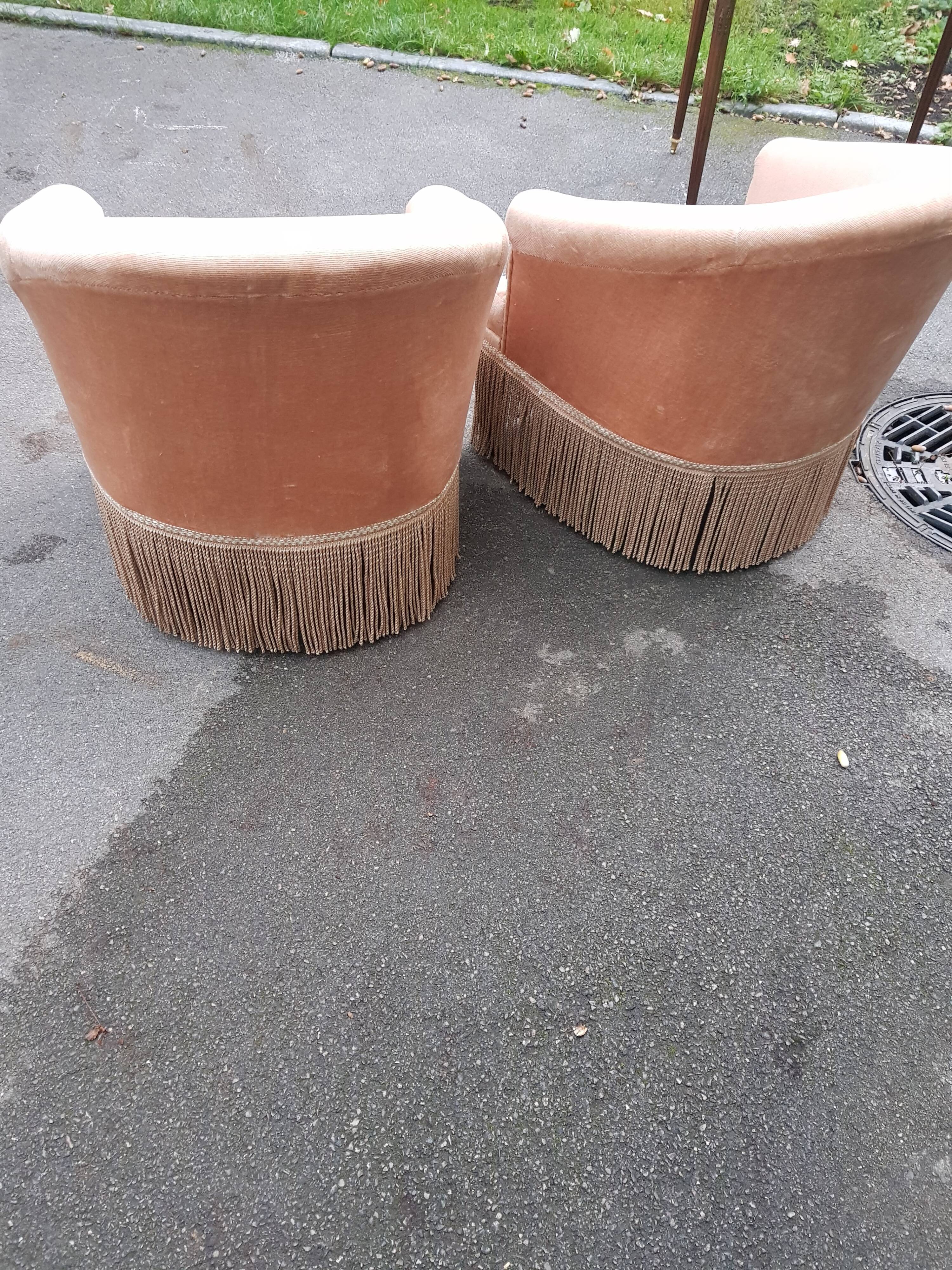 Pair of toad armchairs