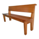 Pair of 1950s solid oak benches with backrests