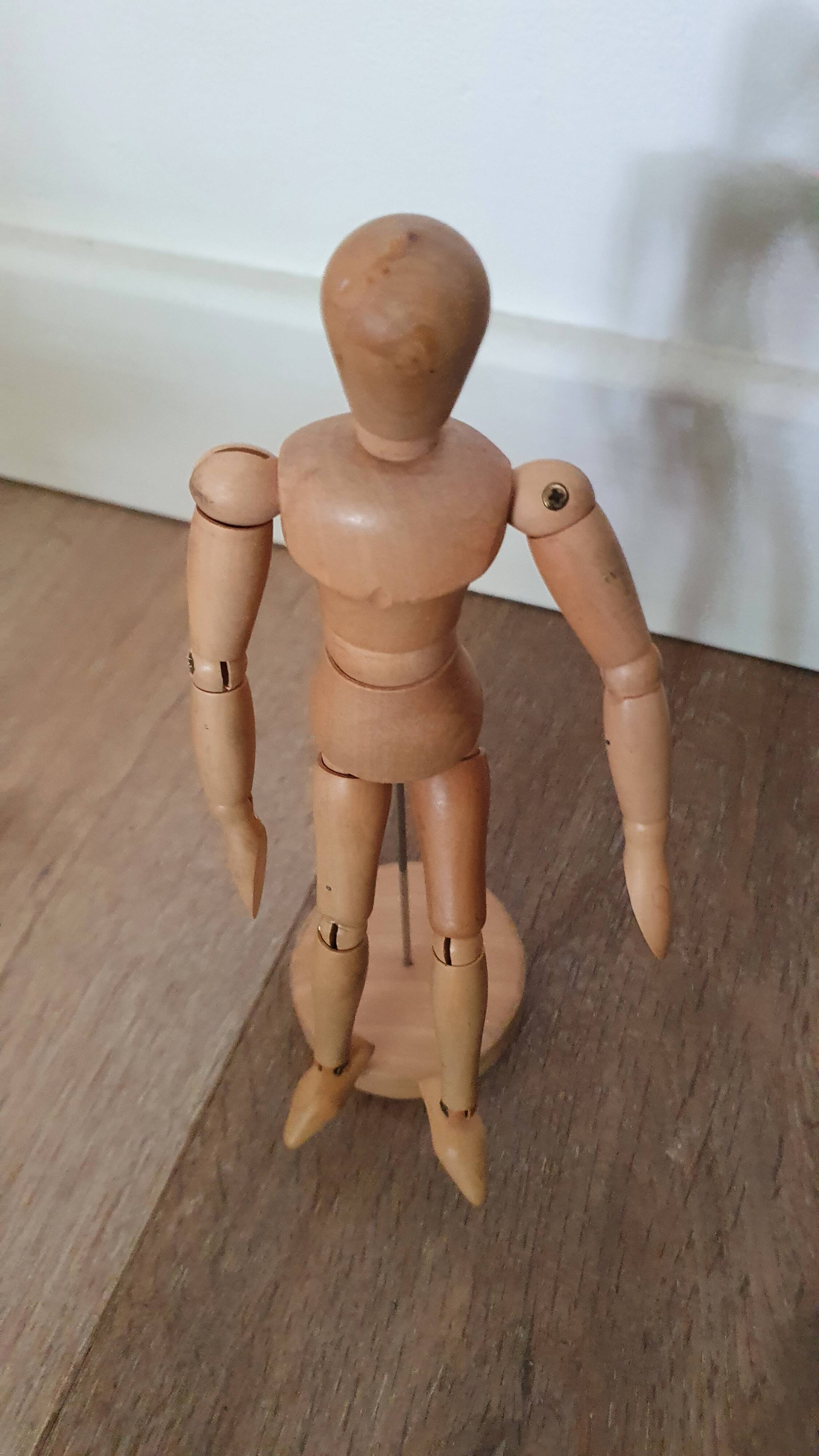 Wooden articulated man for O'cedar advertising