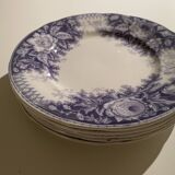 Assiettes dessert Sarreguemines modèle Jardinière XIXEME