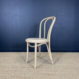 Set of 24 bistro chairs Thonet light curved wood & Skai GO IN Germany