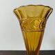 Art Deco amber cup-shaped vase with rose motifs
