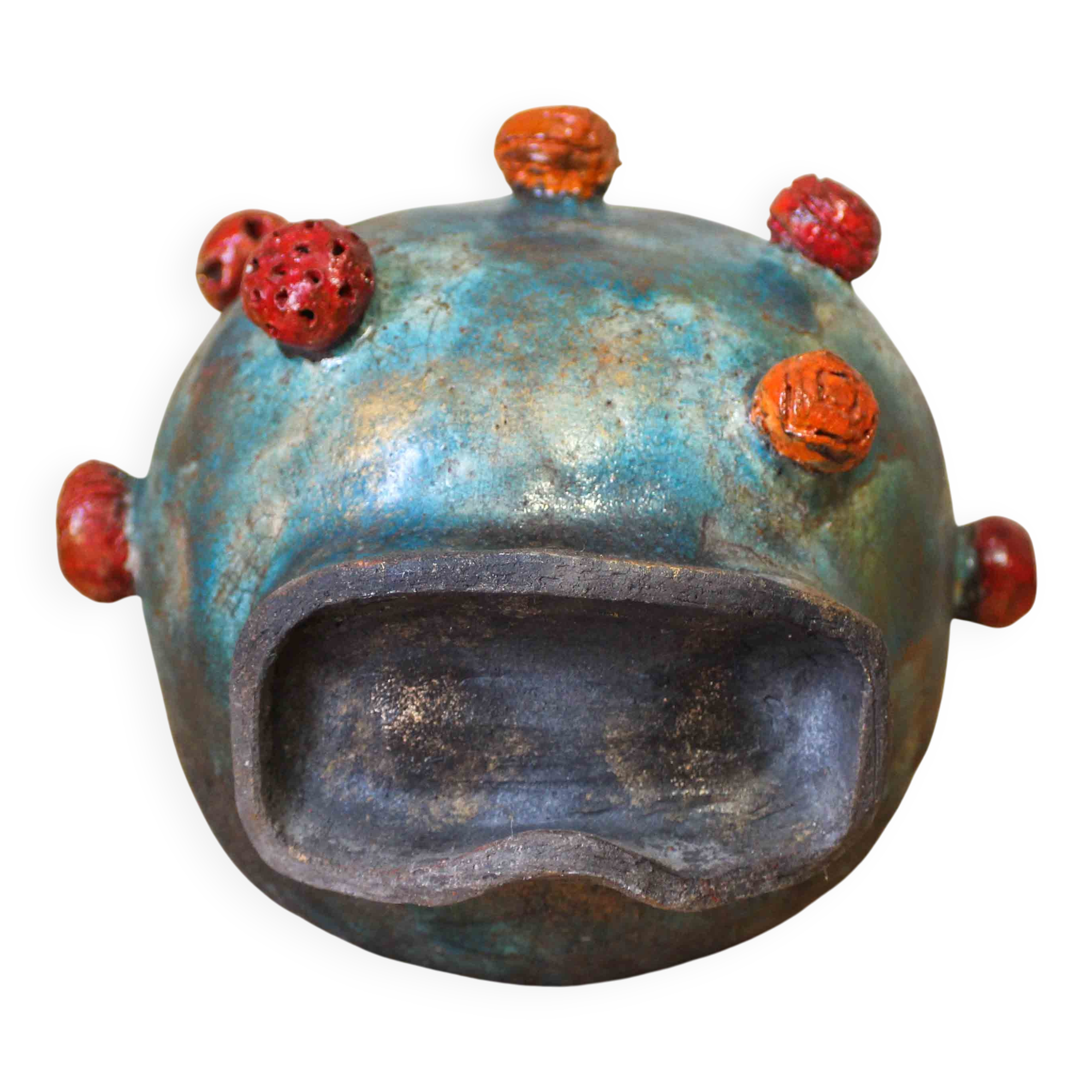 Glazed raku head
