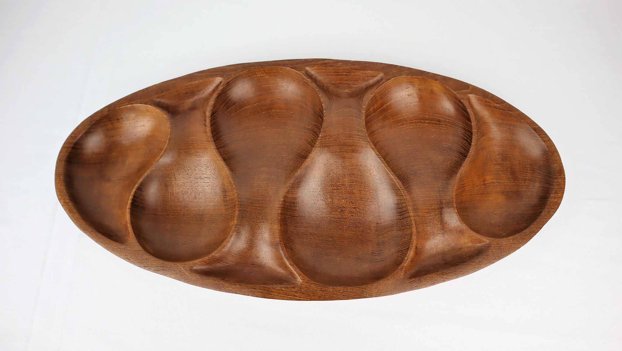 Plateau en teck Laur Jensen vintage 1960