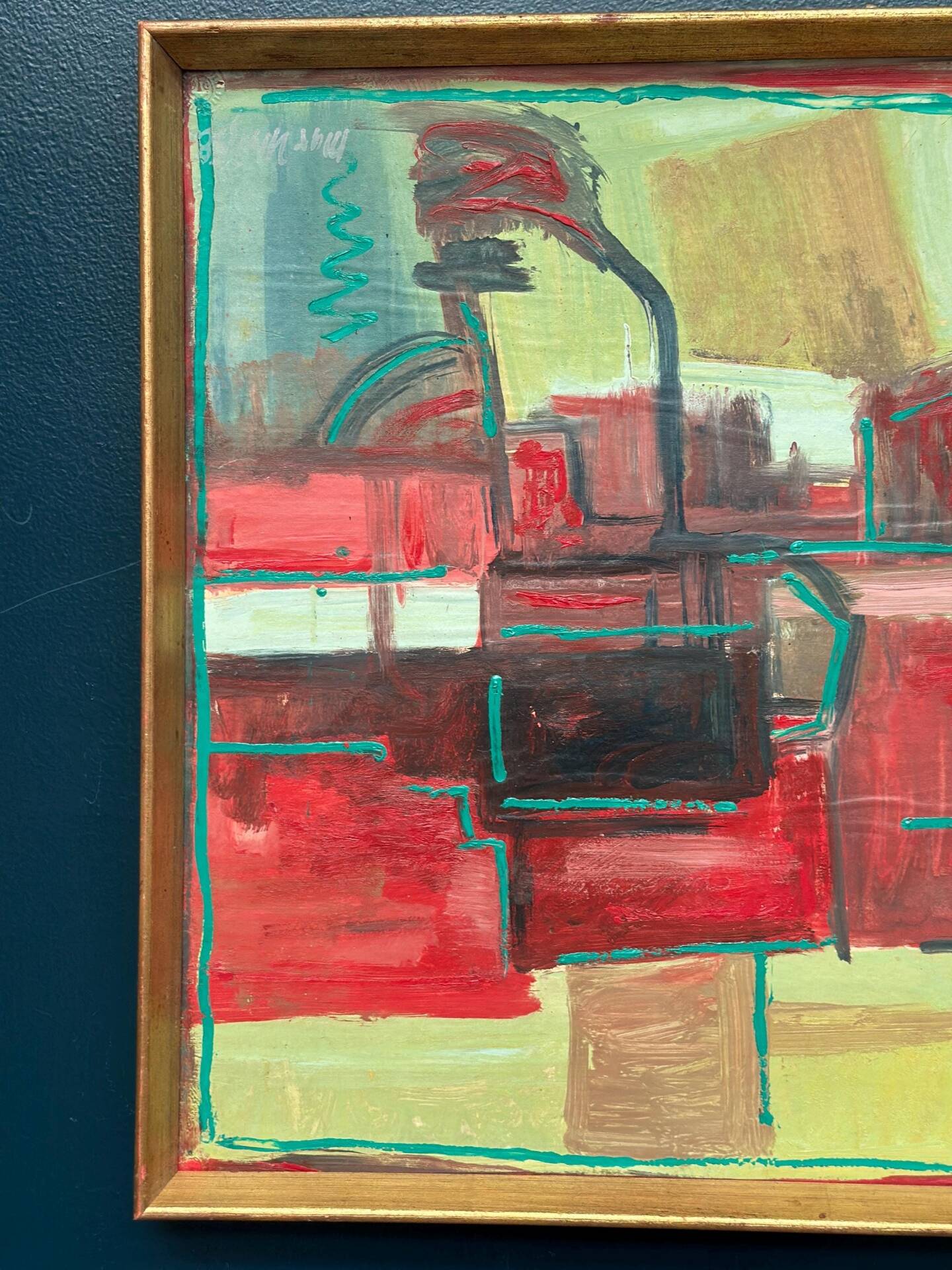 Swedish on Panel – “Abstract Composition” by Max Ulvig (1958)