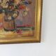 Huile sur panneau vintage signée Hourregue - bouquet de fleurs
