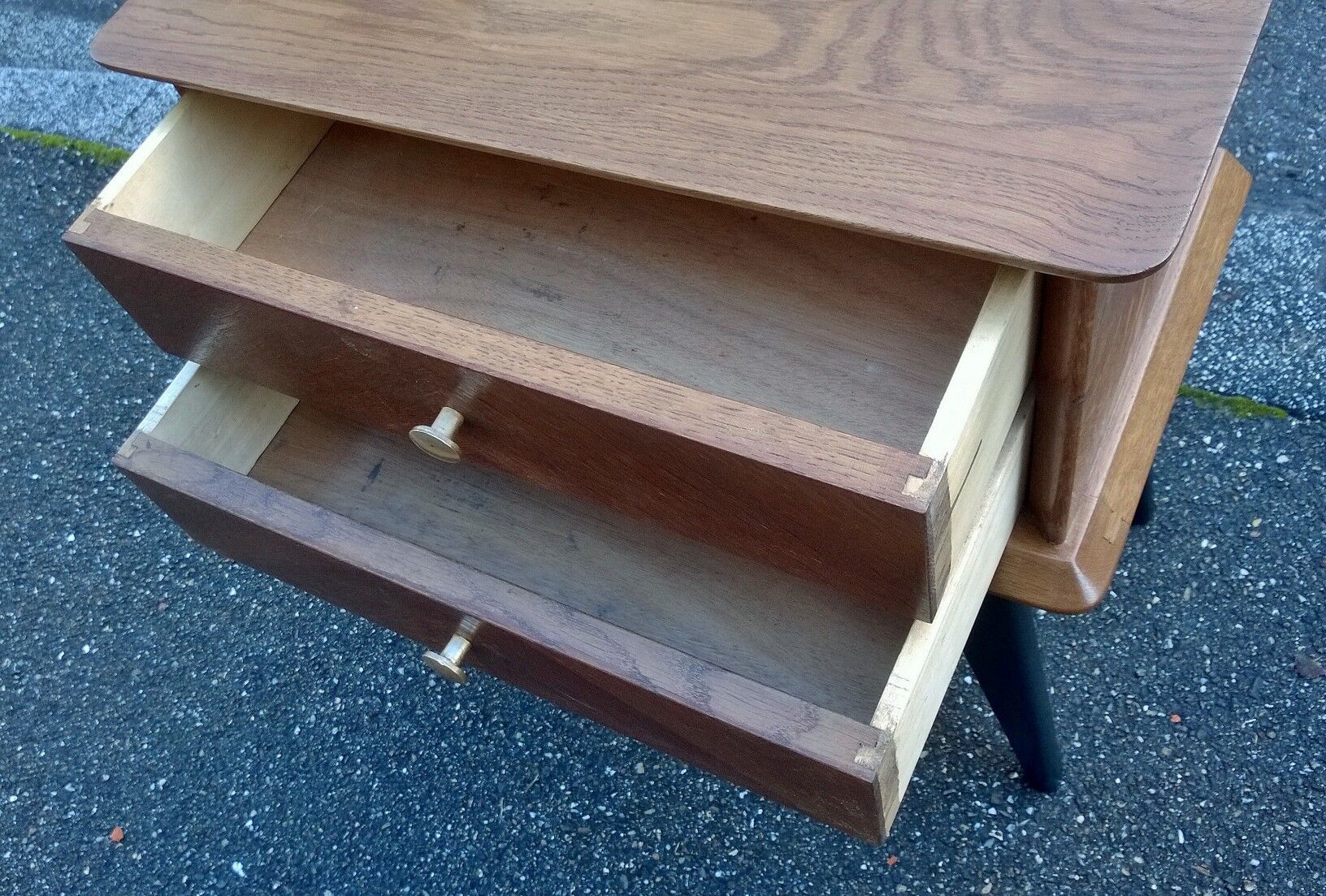 Vintage oak bedside 1950