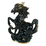 Lampe en céramique cheval, années 70