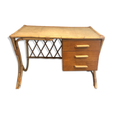Rattan desk around 1970