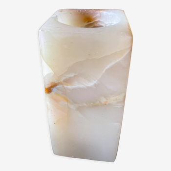 Rectangular alabaster vase