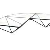 Vintage 80s steel wire coffee table eclectic design