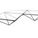 Vintage 80s steel wire coffee table eclectic design