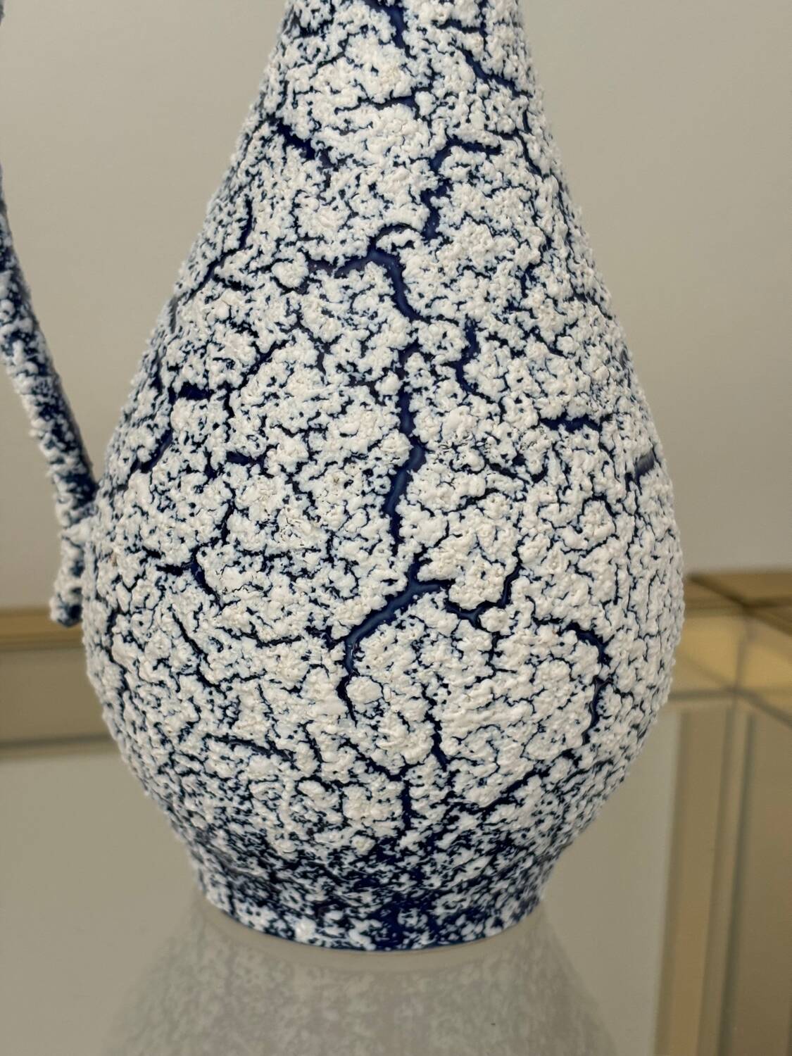 70' cracked ceramic vase