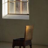 Scandinavian oak stool/box from the early 20th century, 1900s.