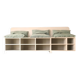 1960s school bench with lockers