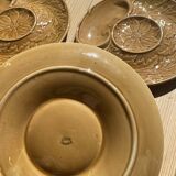 5 asparagus plates in earthenware Manufacture de Gien