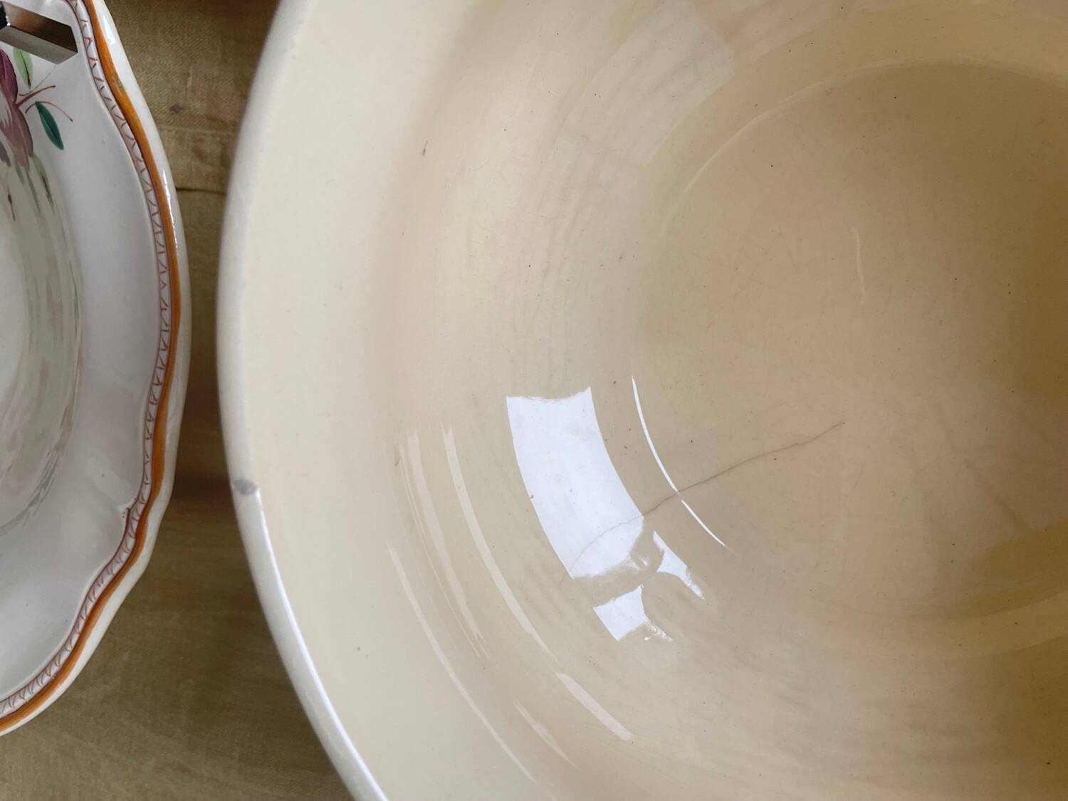 4 Serving Dishes with Painted Flowers Faïencerie de Longchamp Monaco 1960s