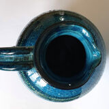 Vase pitcher blue 60s Aldo Londi Italy