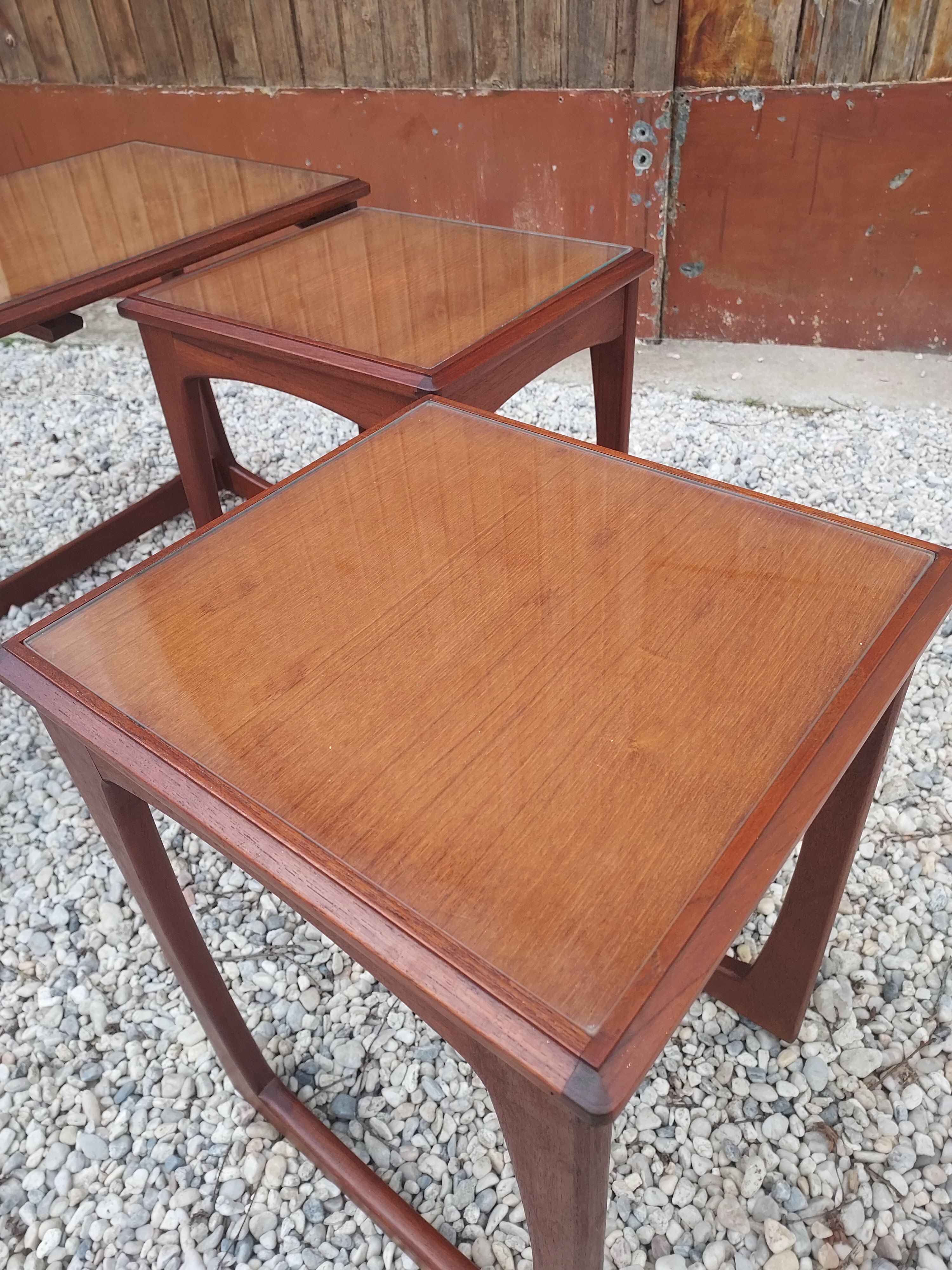 Teak trundle tables
