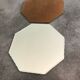 Pair of old underneath bottle tray hexagonal shape mirror 18 cm