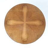 Italian wooden coffee table with brass feet 1960's