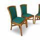 Set of six vintage bamboo and rattan dining chairs