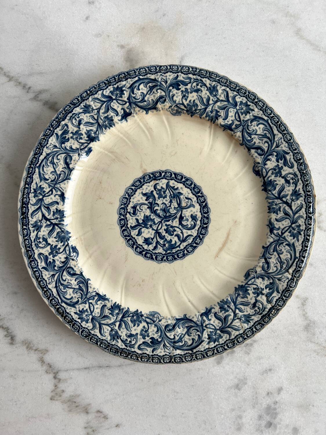 Set of 3 Gien Garlands & Foliage ironstone plates