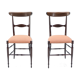 Rare pair of Campanino Chiavari walnut chairs by Fratelli Levaggi 1950
