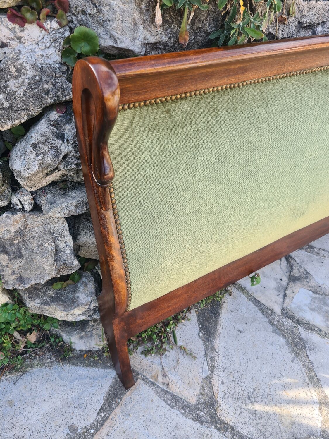 Mahogany empire bed with gooseneck 140x190