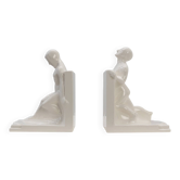 Pair Ceramic bookends by Godofridus Boonekamp for Plateelbakkerij Schoonhov