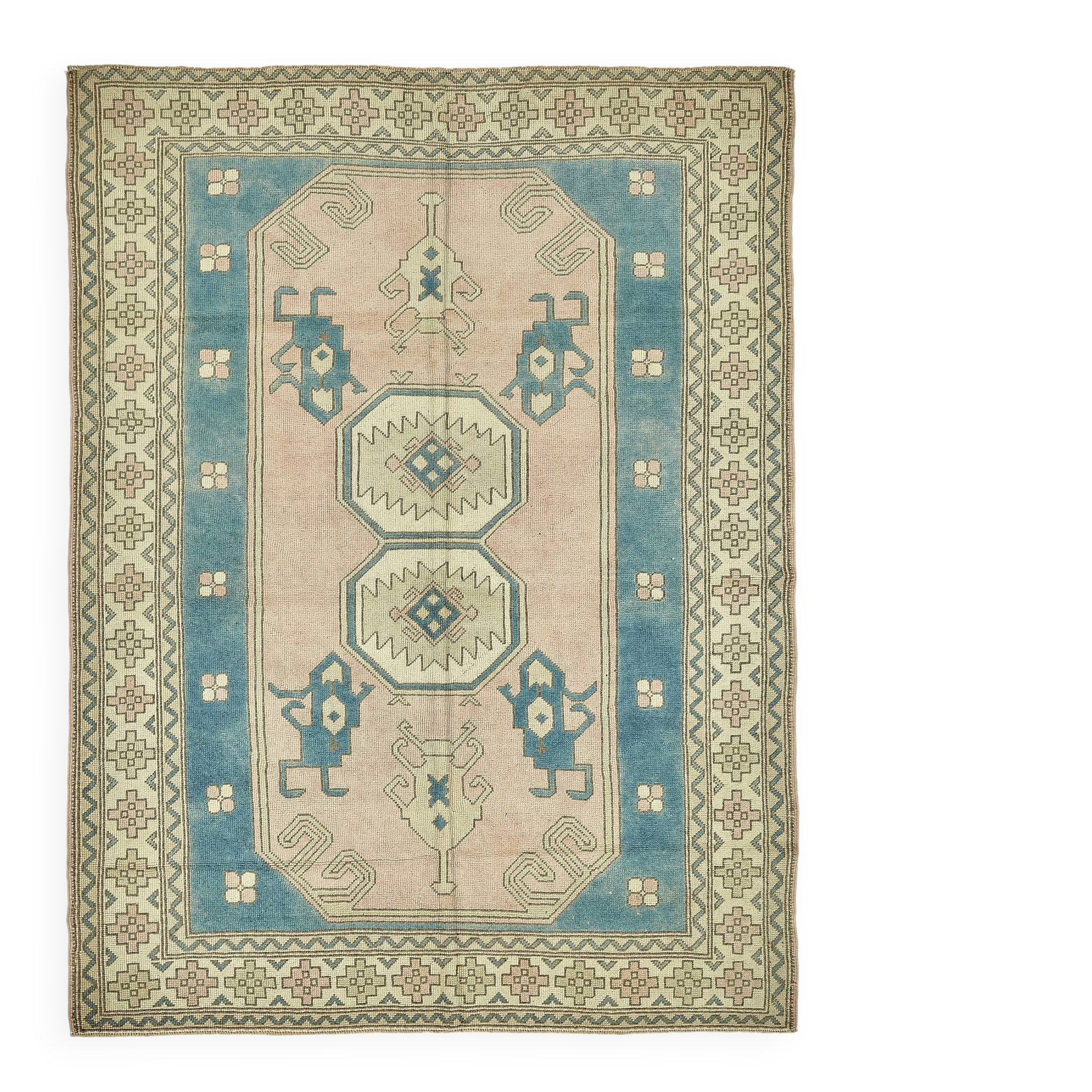 Turkish Vintage Anatolian Rug 184 cm x 255 cm