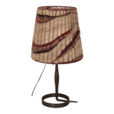 Brutalist hammered iron lamp from the 1950s.