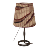 Brutalist hammered iron lamp from the 1950s.