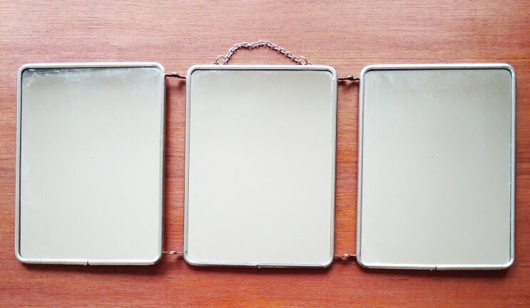 Mirror barber triptych - 60.5 x 25 cm