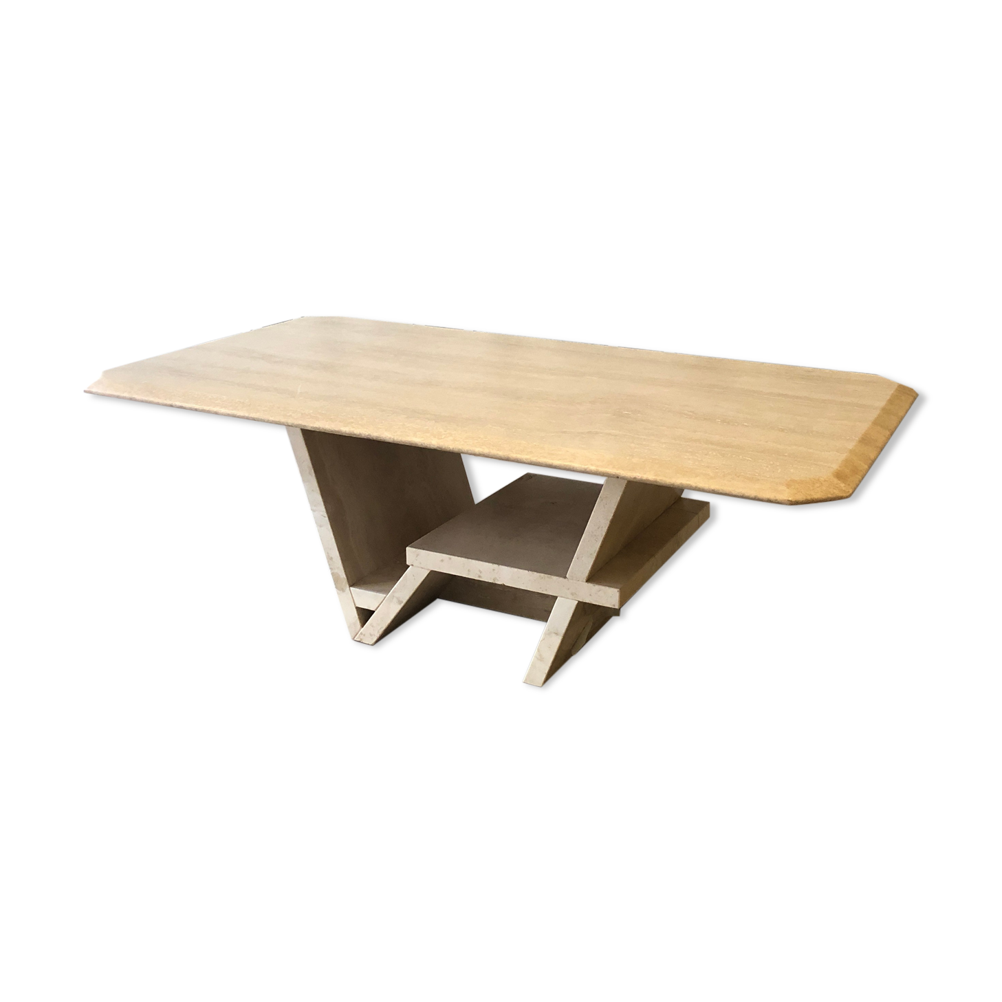 Table en travertin rectangle