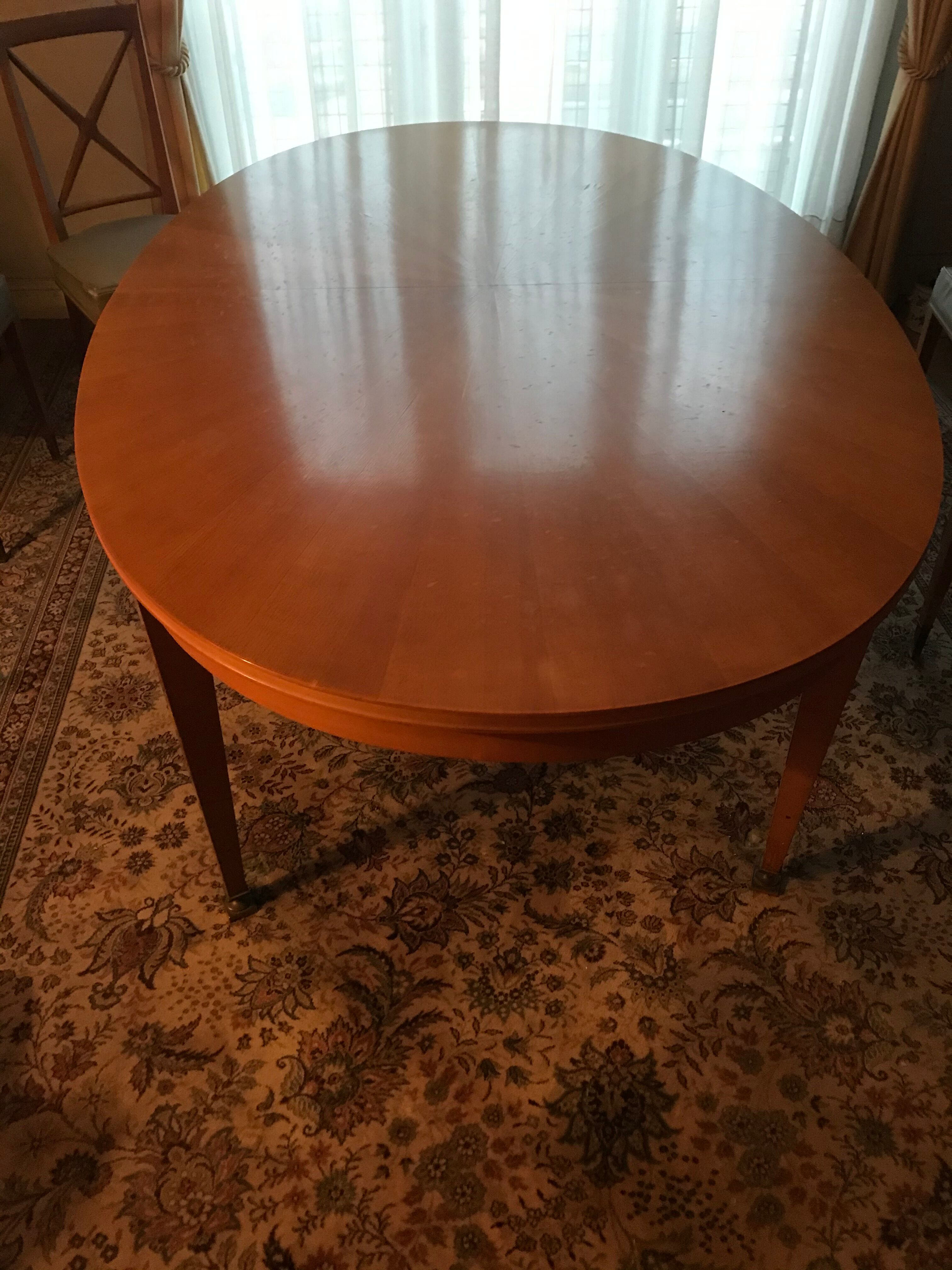 Oval wooden table