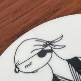 Mid-century ceramic coasters by Bjørn Wiinblad, 1960s, set of 5.