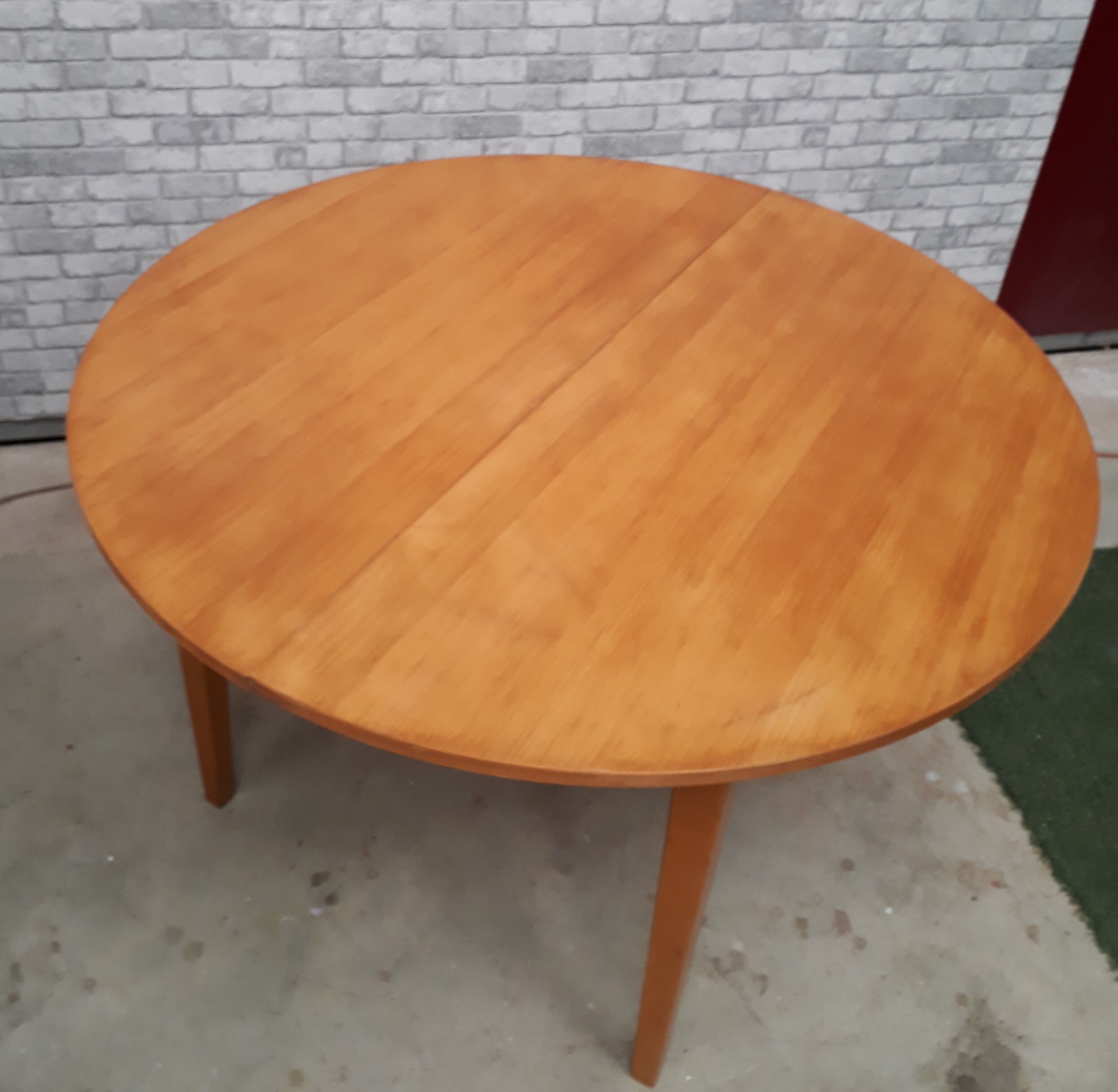 Danish oval table oval 160x120cm, 1975