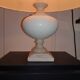 lampe moderniste circa 1970 en travertin et tôle laquée
