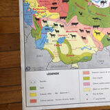 Old school map - Agriculture and livestock China/USSR