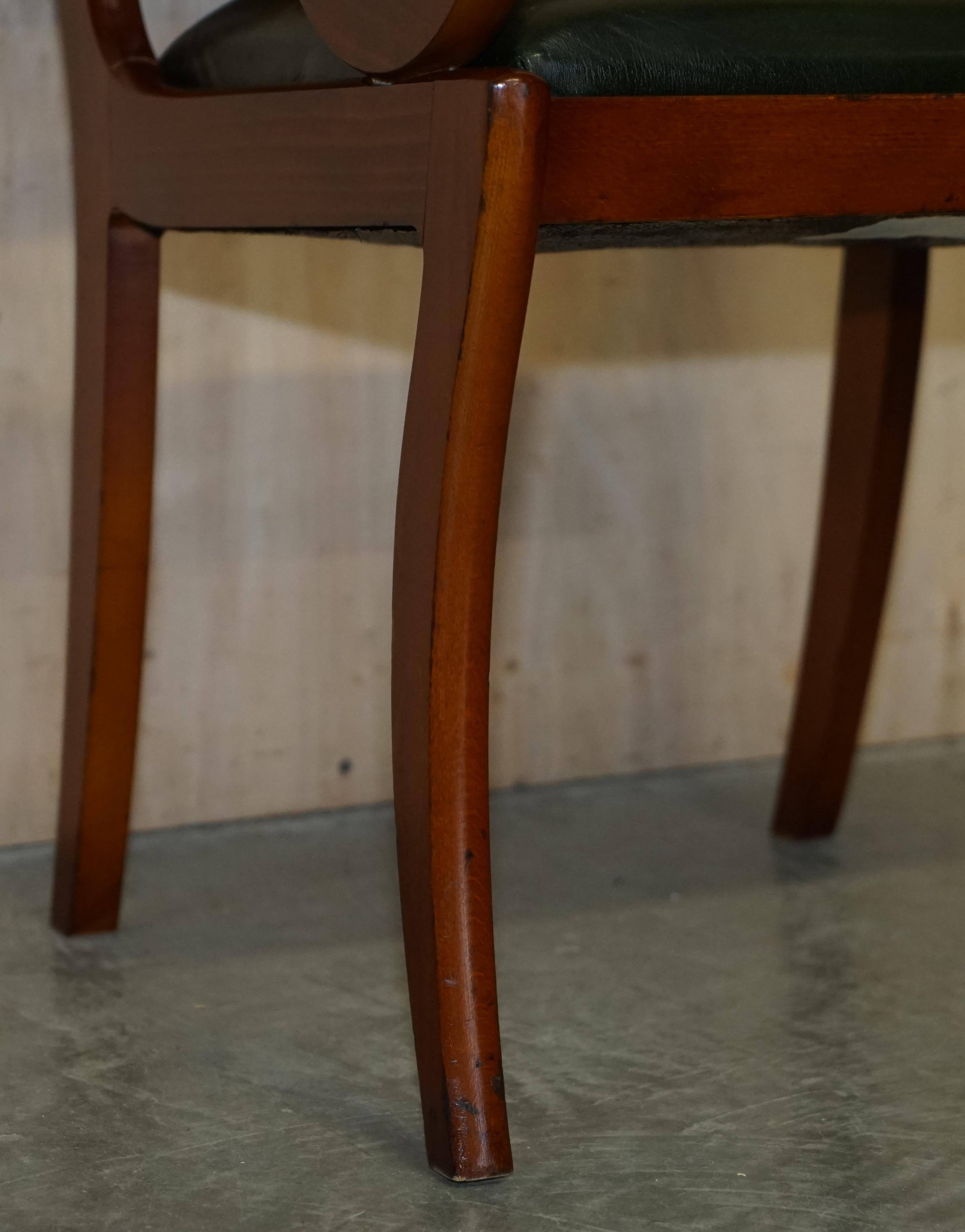 Chesterfield upholstered leather office chair, Victorian style