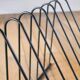 Black metal magazine rack Design attributed to François Arnal for Atelier A Made in France 1970
