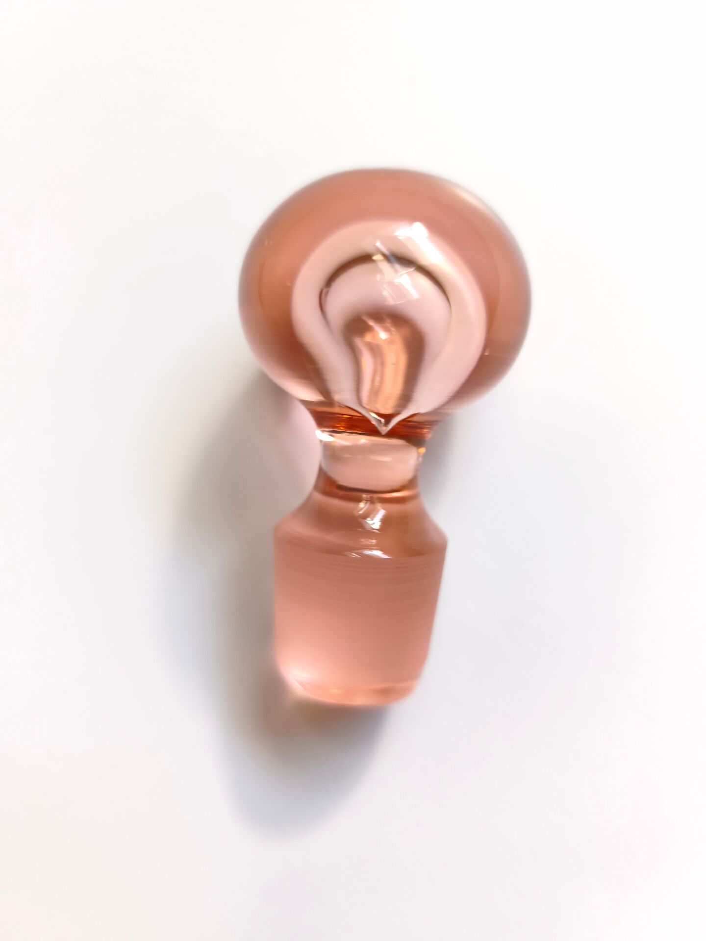 Vintage pink glass bottle