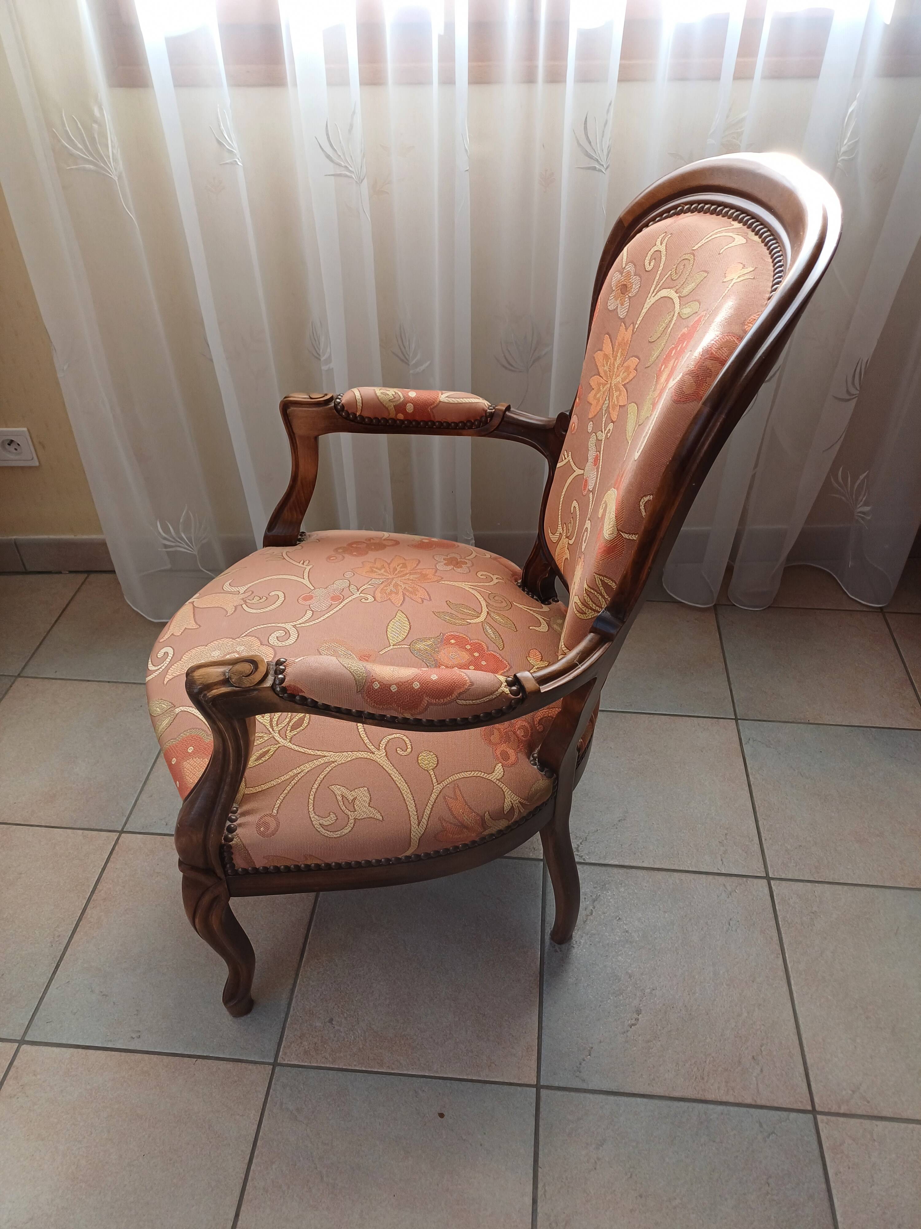 Chaise accoudoir Louis Philippe