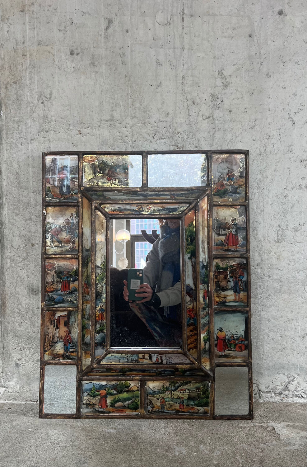 Handpainted Italian mirror