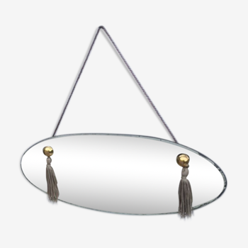 Miroir biseauté ovale 15.5x34.5 cm
