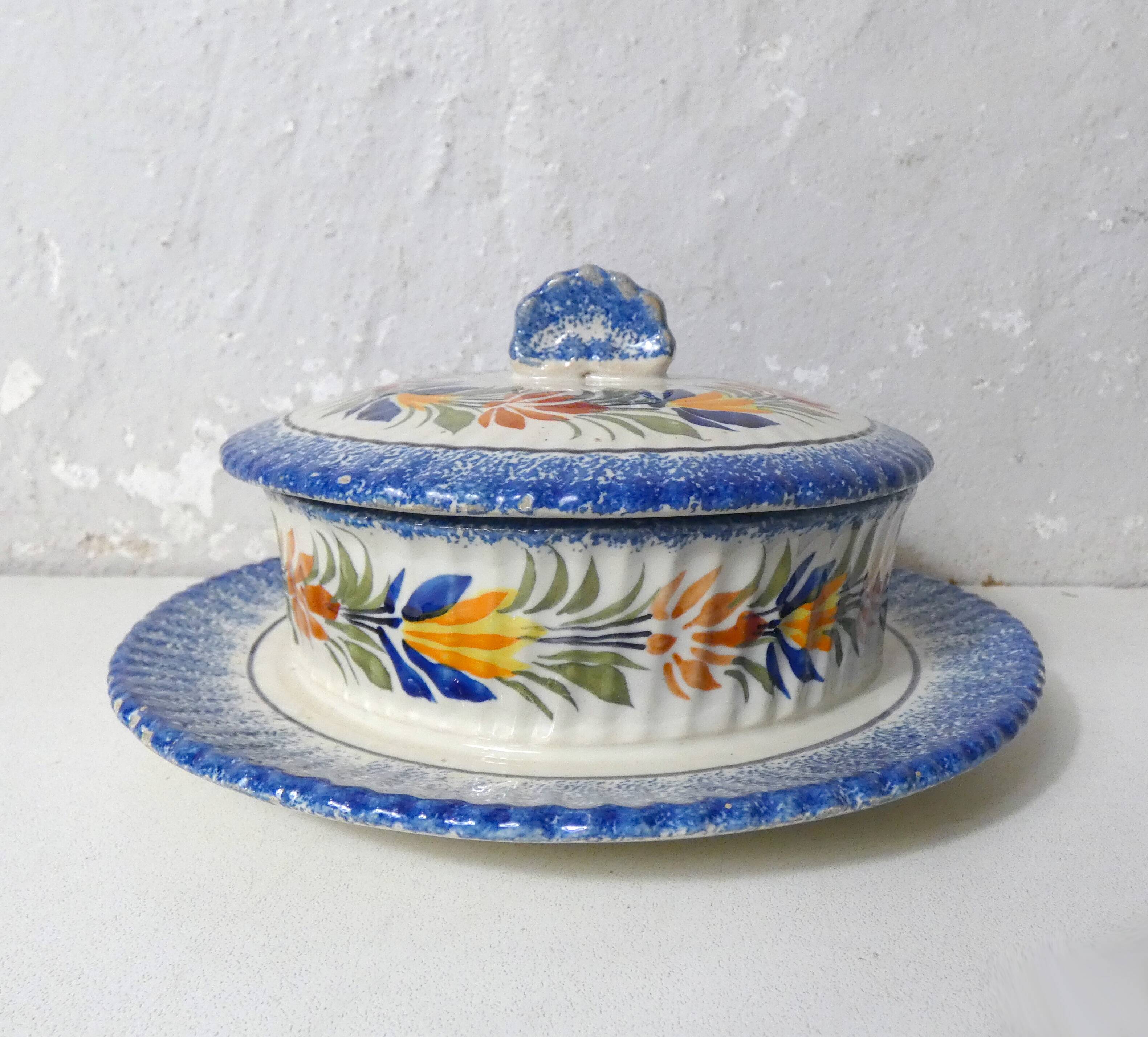 Henriot Quimper Butter Dish
