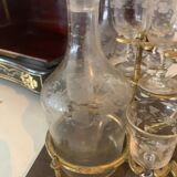 Cave a liqueur complète Napoléon III Marqueterie boulle Coffret ancien