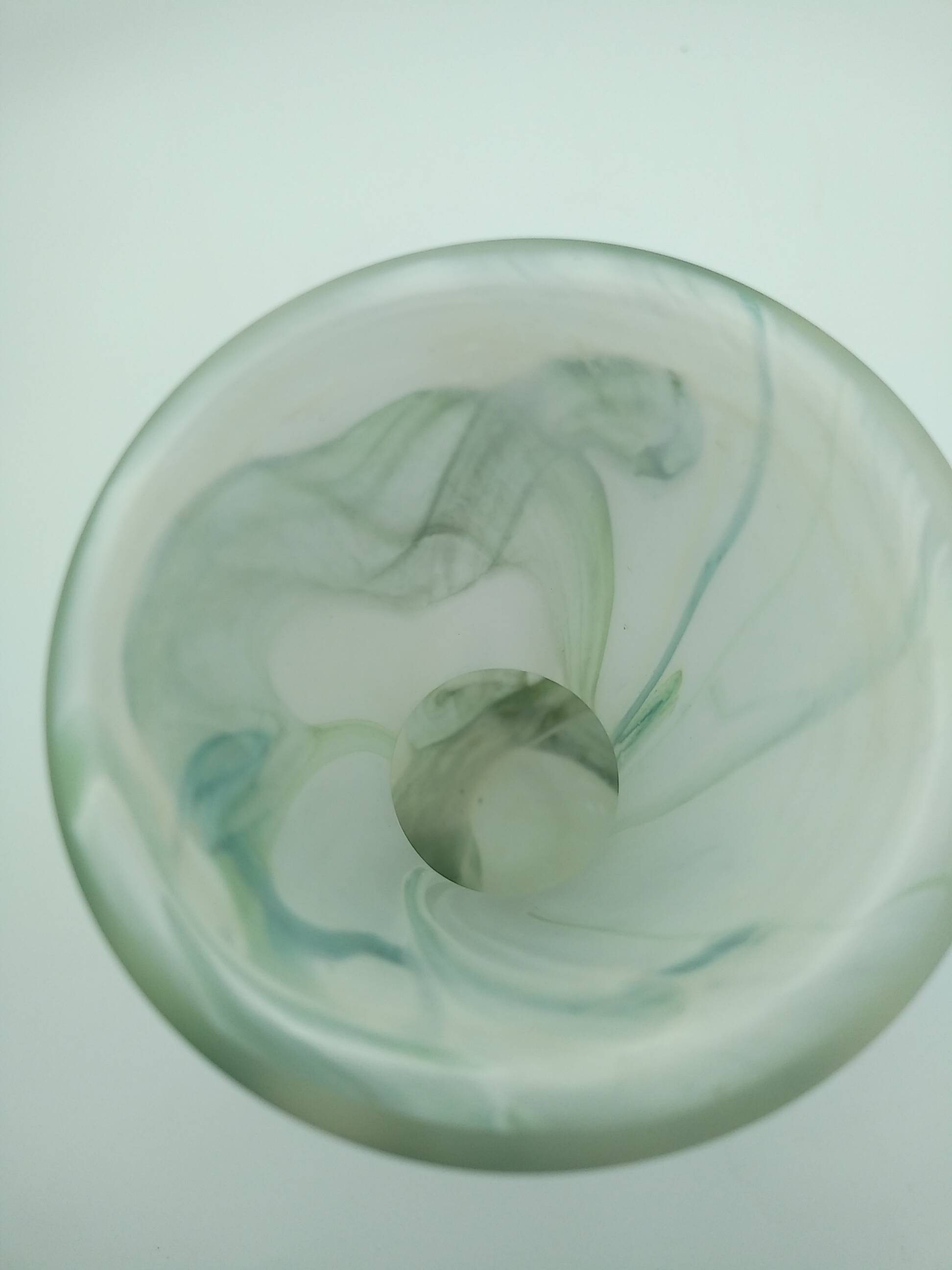 Glass paste vase. Signed JP Mateus 1996.