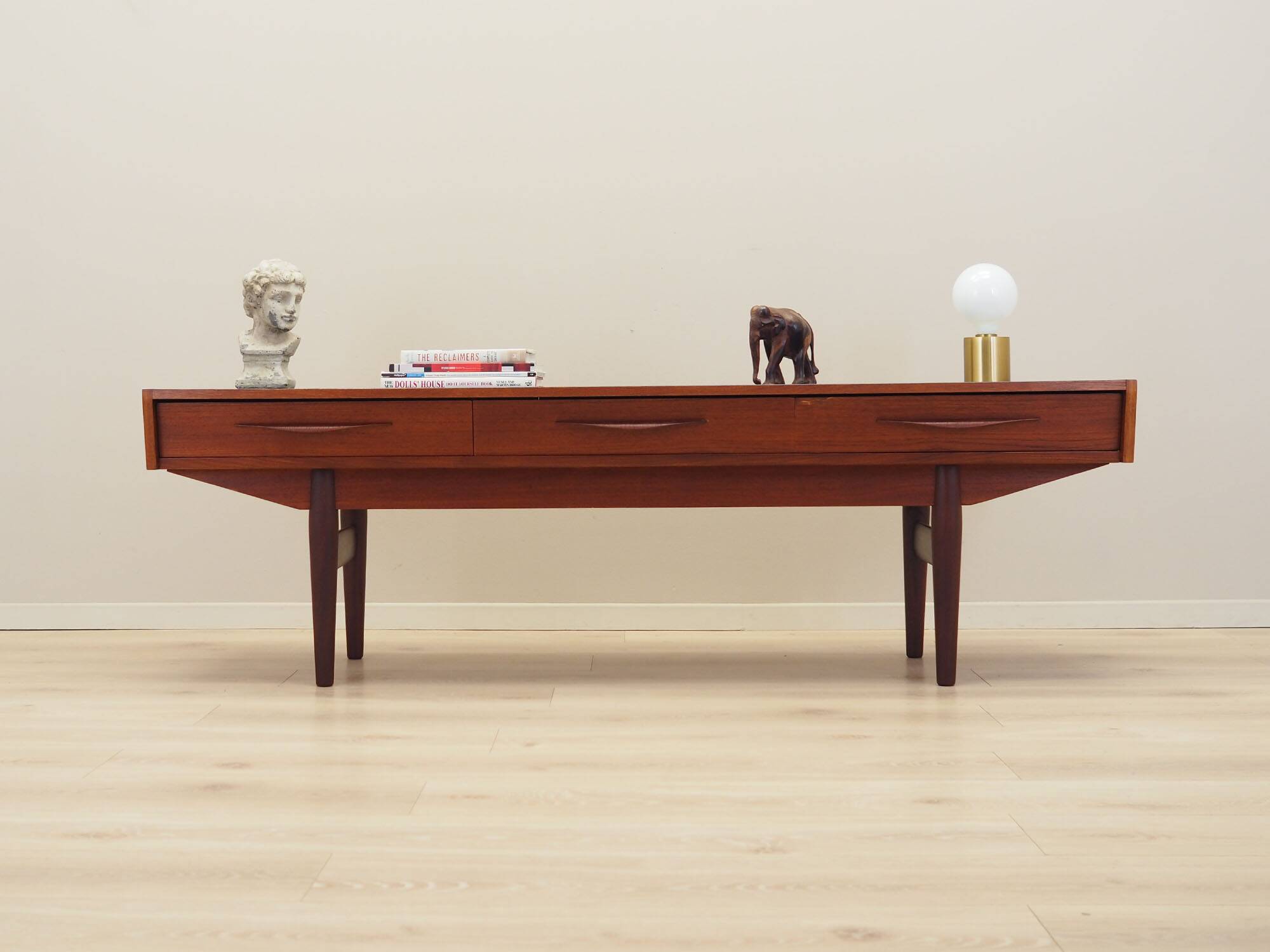 Teak lowboard, Danish design, 1970s, production: Denmark